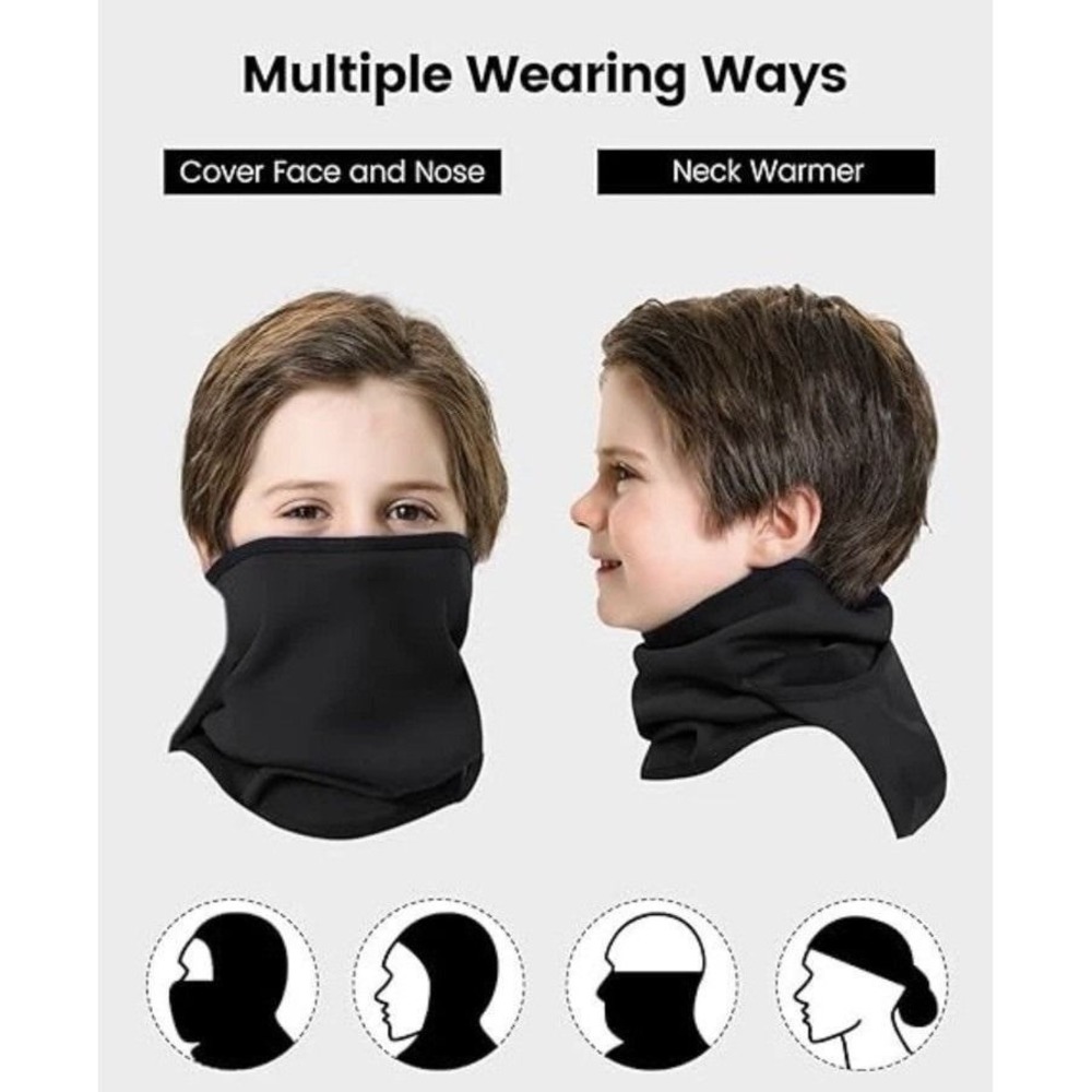 Balaclava Face Mask for Kids Age 5-12, Windproof Ski Face Neck Warmer For Cold